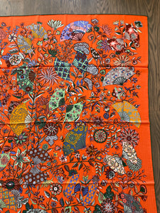 Hermes Cashmere/Silk Shawl “Fleurs et Papillons de Tissus” by Christine Henry 140