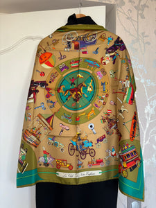 Hermes Silk Twill Scarf “Les Clefs du Notre Enfance” by Lois Dubigeon.