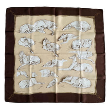 Load image into Gallery viewer, Hermes Silk Twill Scarf «Les Levriers» by Xavier de Poret.