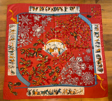 Load image into Gallery viewer, Hermes Cashmere and Silk GM Shawl “Neige d’Antan” by Cathy Latham 140
