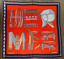 Load image into Gallery viewer, Hermes Cashmere/Silk Shawl “Lettres Equestres” 140