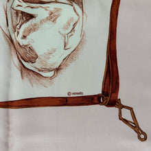 Load image into Gallery viewer, Hermes Silk Twill Scarf «Les Levriers» by Xavier de Poret.
