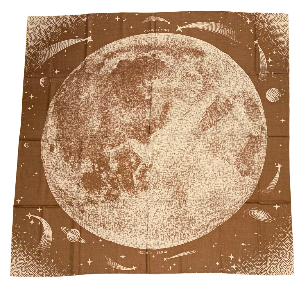HERMES Cashmere/Silk Shawl “Clair de Lune” by Dimitri Rybaltchenko 140.