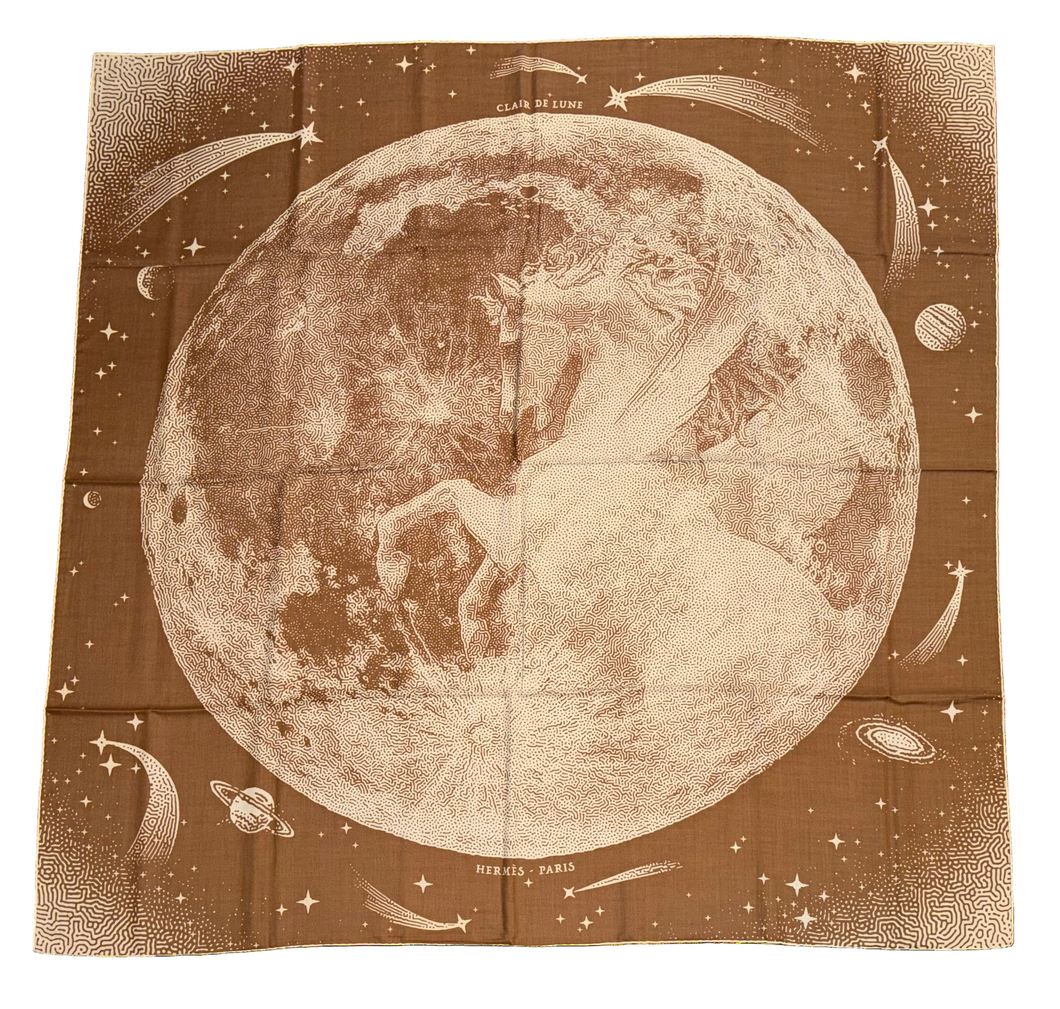 HERMES Cashmere/Silk Shawl “Clair de Lune” by Dimitri Rybaltchenko HERMES Cashmere/Silk Shawl “Clair de Lune” by Dimitri Rybaltchenko