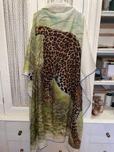 Load image into Gallery viewer, Hermes Cashmere/Silk GM Shawl “Panthers Paradis” by Robert Dallet 140.