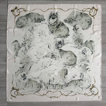 Load image into Gallery viewer, Hermes Silk Twill Scarf «Pékinois» by Xavier de Poret