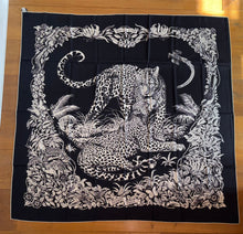 Load image into Gallery viewer, Hermes Cashmere and Silk GM Shawl « Jungle Love Tattoo » by Robert Dallet 140.