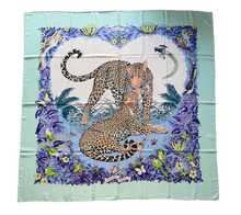 Load image into Gallery viewer, Hermes Cashmere and Silk GM Shawl “Jungle Love” by Robert Dallet 140.