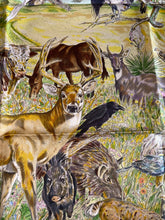Load image into Gallery viewer, Hermes Silk Twill Scarf “La vie sauvage du Texas” by Kermit Oliver.