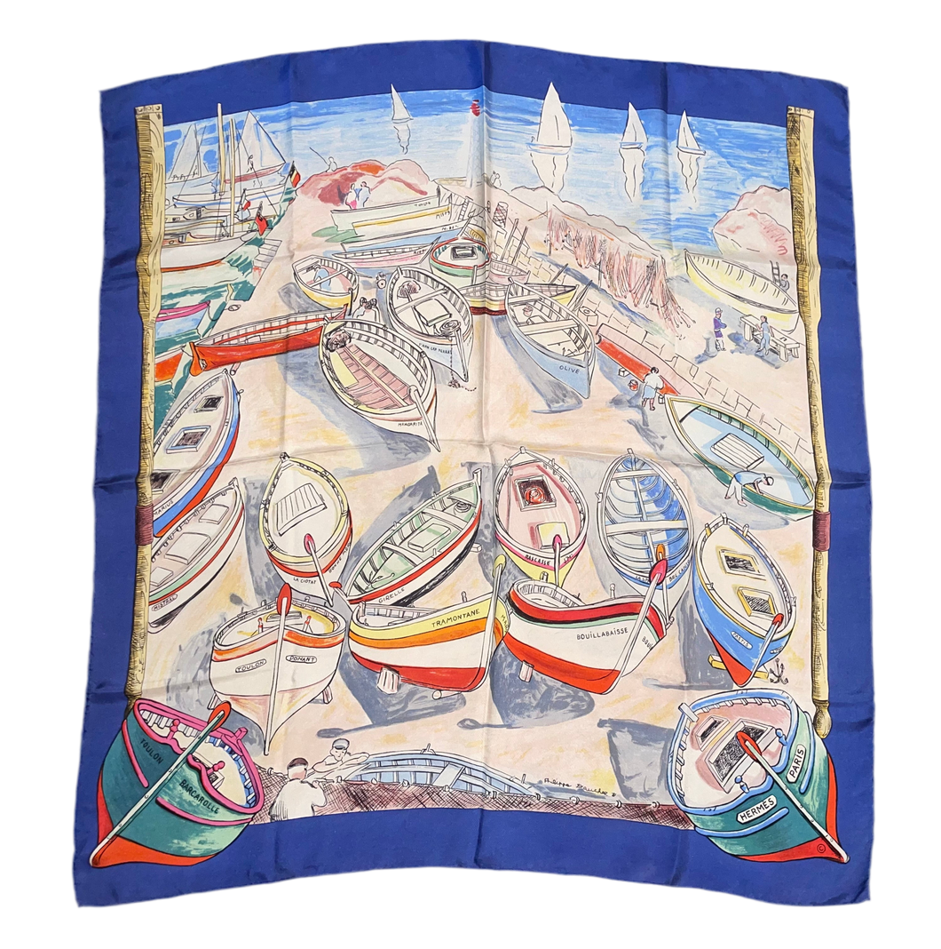 Hermes Silk Scarf «Barcarolle» by Philippe Dauchez.