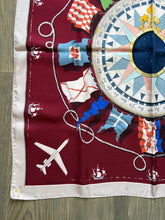 Load image into Gallery viewer, Special Edition Hermes Silk Scarf «Rose Compas for Air Algérie» by Eudel Jaques.