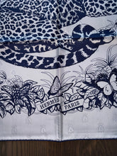 Load image into Gallery viewer, Hermes Silk Twill Jacquard Scarf “Tatouage Jungle Love” by Robert Dallet.