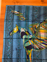 Load image into Gallery viewer, Hermes Silk Shawl “Le Pegase d’Hermes Au Bloc” 140