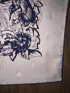 Hermes Silk Twill Jacquard Scarf “Tatouage Jungle Love” by Robert Dallet.