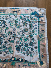 Load image into Gallery viewer, Hermes Silk Plume GM Shawl “Fantaisies indiennes” by Loïc Dubigeon 140.
