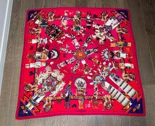 Load image into Gallery viewer, Hermes Cashmere/Silk Shawl “Kachinas” by Kermit Oliver 140