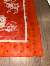 Load image into Gallery viewer, Hermes Beaded Silk Mousseline Scarf Ex Libris Au Pois Couture