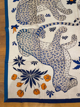 Load image into Gallery viewer, Hermes Cashmere and Silk GM Shawl «Les Leopards» by Christiane Vauzelles 140.