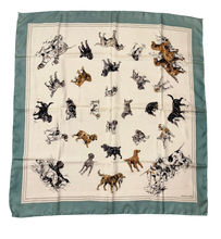 Load image into Gallery viewer, Hermes Silk Scarf «Race de chiens de chasse lI » by Karl Reille.