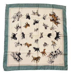 Hermes Silk Scarf «Race de chiens de chasse lI » by Karl Reille.