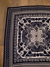Load image into Gallery viewer, Hermes Cashmere/Silk GM Shawl “Eperon d’Or Bandana” by Henri d’Origny 140.