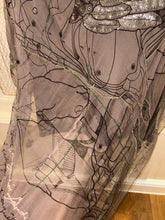 Load image into Gallery viewer, Exceptional beaded Hermès silk chiffon shawl “Le Pegase Lumiere” 140