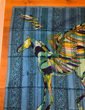 Load image into Gallery viewer, Hermes Silk Shawl “Le Pegase d’Hermes Au Bloc” 140