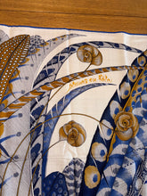 Load image into Gallery viewer, Hermes Cashmere and Silk GM Shawl « Plumes en Fete » by Aline Honoré 140