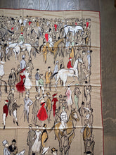 Load image into Gallery viewer, Hermes Cashmere/Silk GM Shawl “Paddock” by Jean-Louis Clerc 140.