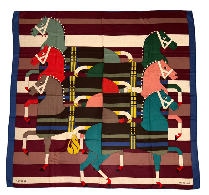 Hermes Cashmere/Silk Shawl “Rocabar” by Henri d'Origny 140