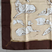 Load image into Gallery viewer, Hermes Silk Twill Scarf «Les Levriers» by Xavier de Poret.