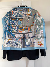 Load image into Gallery viewer, Hermes Vintage Silk Scarf «Rendez-Vous Chez Hermès» by Carine Brancowitz