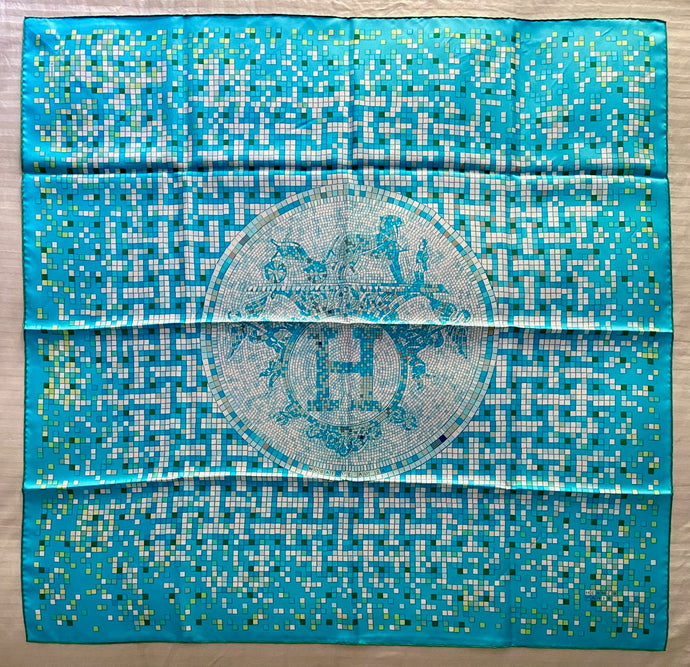 Hermes Silk Twill Scarf “Mosaïque au 24” by Benoît-Pierre Emery.