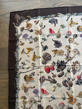 Load image into Gallery viewer, Hermes Cashmere and Silk GM Shawl « Champignons » by Anna Gavarni/Francoise de la Perriere