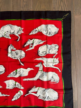 Load image into Gallery viewer, Hermes Silk Twill Scarf «Les Levriers» by Xavier de Poret.