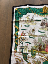 Load image into Gallery viewer, Hermes Silk jacquard Scarf “La Comédie Italienne” by Philippe Ledoux.