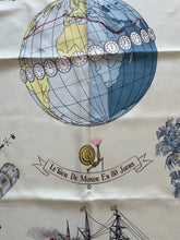 Load image into Gallery viewer, Hermes Silk Scarf «Le tour du monde en 80 jours» by Philippe Ledoux.