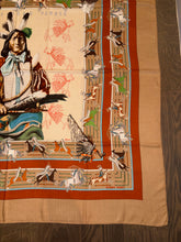 Load image into Gallery viewer, Hermes Cashmere and Silk Scarf “La Pani Shar Pawnee” by Kermit Oliver 140.