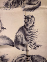 Load image into Gallery viewer, Hermes Silk Twill Scarf «Persian Cats» by Xavier de Poret.