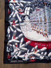 Load image into Gallery viewer, HERMÈS Silk Scarf “Noël Au 24 Faubourg” by Dimitri Rybaltchenko.