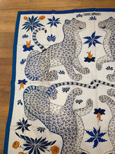 Load image into Gallery viewer, Hermes Cashmere and Silk GM Shawl «Les Leopards» by Christiane Vauzelles 140.