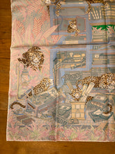 Load image into Gallery viewer, Hermes Silk Twill Double Sided Scarf Les 12 Leopards by Jin Kwon