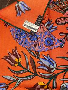 Hermes Cashmere/Silk Shawl “Fleurs et Papillons de Tissus” by Christine Henry 140