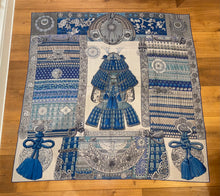 Load image into Gallery viewer, Hermes Cashmere and Silk GM Shawl “Parures de Samourais” by Aline Honoré 140