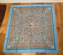 Load image into Gallery viewer, Cashmere/Silk HERMES shawl “Les Jardins D'Armenie” by Karen Petrossian 140.