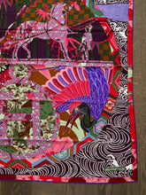 Load image into Gallery viewer, Hermes Cashmere/Silk GM Shawl “Ex Libris En Kimonos&quot; by Anamorphee 140.