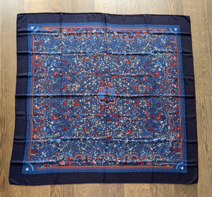 Cashmere/Silk HERMES shawl “Les Jardins D'Armenie” by Karen Petrossian 140.