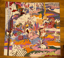 Load image into Gallery viewer, Hermes Cashmere and Silk GM Shawl «En Liberte !» by Carine Brancowitz 140.