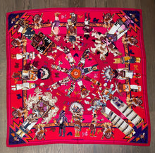 Load image into Gallery viewer, Hermes Cashmere/Silk Shawl “Kachinas” by Kermit Oliver 140