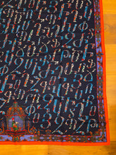 Load image into Gallery viewer, Rare Highly Collectible Hermes Cashmere and Silk GM Shawl “Lettres d’Erevan” by Karen Petrossian 140.